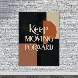 Tablou Canvas Motivational - Keep moving forward (crumpled paper) - Img 3