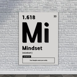 Tablou Canvas Motivational - Mindset (element on white) - Img 4