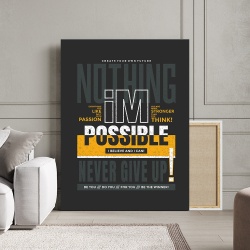 Tablou Canvas Motivational - Motivational quotes (black modern layout)