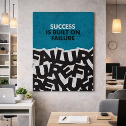 Tablou Canvas Motivational - Success is built on failure