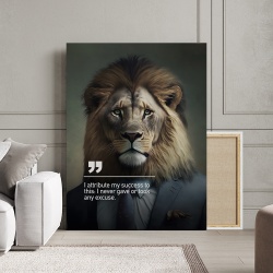 Tablou Canvas Personalizat - Business Animals - Lion - Img 2