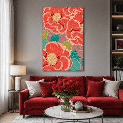 Tablou canvas - Red Wild Roses (Floral 125)