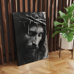 Tablou canvas Reflecții Divine cu Isus și Coroana de Spini - Img 1