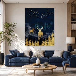 Tablou Canvas The Golden Spirits Of The Forest