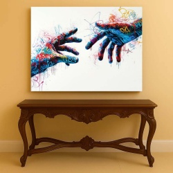 Tablou Canvas - The Touch (Urban Art) - Img 3