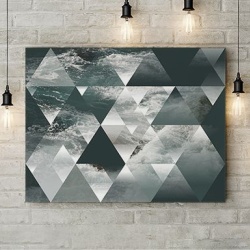 Tablou Canvas Valuri Si Forme Geometrice - Img 2