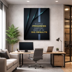 Tablou Motivational - A little progress (futuristic)