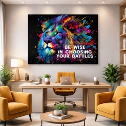 Tablou Motivational - Be wise in choosing your battles