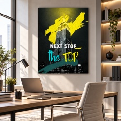 Tablou Motivational - Empire State Building - Next stop the top