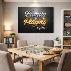 Tablou Motivational - Family is playing together
