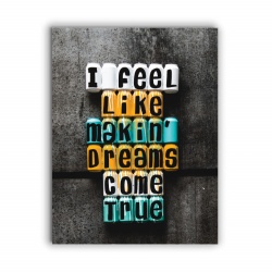 Tablou Motivational - I Feel Like Making Dreams Come True - Img 3