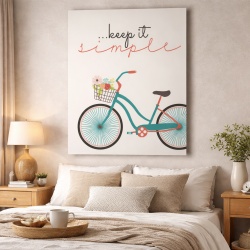 Tablou Motivational - Keep it simple (bicycle)