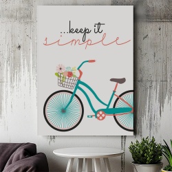 Tablou Motivational - Keep it simple (bicycle) - Img 2