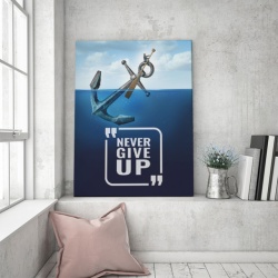 Tablou Motivational - Never Give Up (Anchor) - Img 3