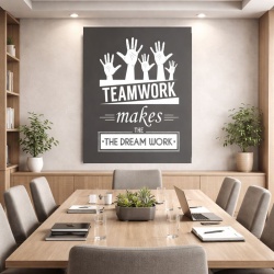 Tablou Motivational - Teamwork Makes Dreamwork