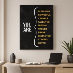 Tablou Motivational - You are everything (gold)