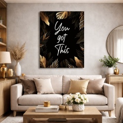 Tablou Motivational - You got this (golden leaves)