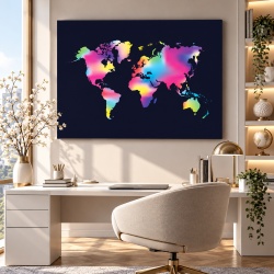 Tablou Rainbow World Map