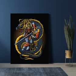 Tablou Samurai and the dragon