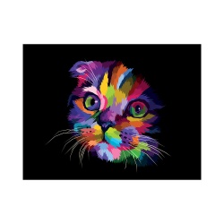 Tablou Scottish fold cat (polygonal art) - Img 3