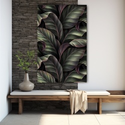 Tablou Vegetatie - Dark Tropical Leaves (025)