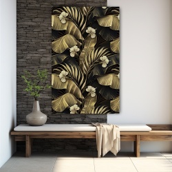 Tablou Vegetatie - Golden Tropical Flowers (031)