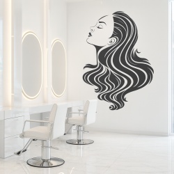 Beautiful lady with long hair