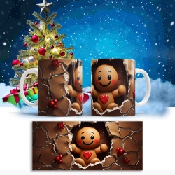 Cana De Craciun - Cute Cookie Man Sending Love