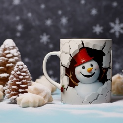 Cana De Craciun - Happy Snowman - Img 2
