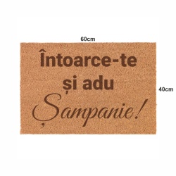 Covor de intrare personalizat - 60x40cm - Intoarce-te si adu sampanie - Img 2
