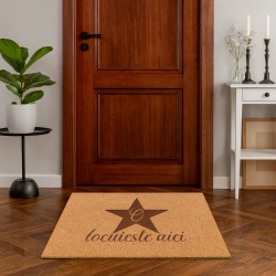 Covor de intrare personalizat - 60x40cm - o stea locuieste aici