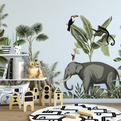 Fototapet Copii - Pasari si animale in jungla (Painel067) - Img 2