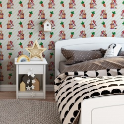 Fototapet Copii - Pattern Girafa si Iepuras (Baby 045)