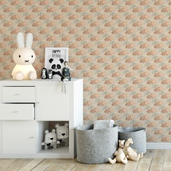 Fototapet Copii - Pattern Triceratops Maro si Palmieri (Baby 032) - Img 2