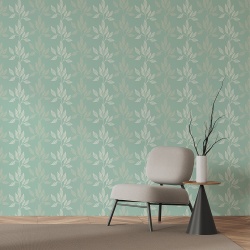 Fototapet Floral - Frunze stilizate sidefii (Floral 007)