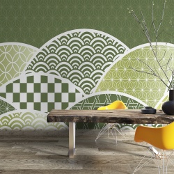 Fototapet - Green hills with patterns (FTD1000326)