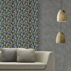 Fototapet Natura - Vegetatie Pattern Frunze Nunate Pastel 034 - Img 2