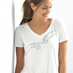 Imprimeu Tricou Fingers Touching - Img 1