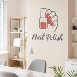 Nail polish (hand holding bottle)