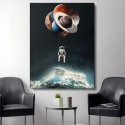 Pachet tablouri canvas motivationale - set 3 tablouri Sosiri, Astronaut si Success - Img 2