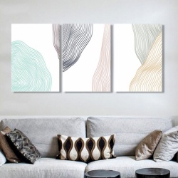 Set 3 Tablouri - Art Abstract with lines - Img 1