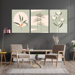 Set 3 Tablouri Sketched plants