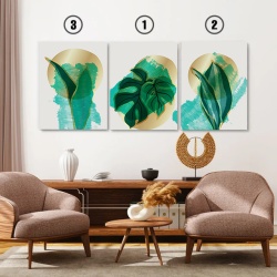 Set 3 Tablouri Watercolor leaves - Img 3