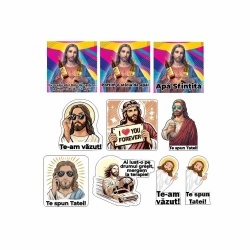 Set stickere colorate cu Iisus
