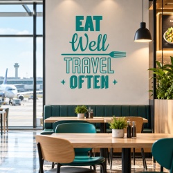 Sticker Bucatarie - Eat well, travel often