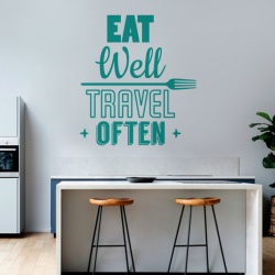 Sticker Bucatarie - Eat well, travel often