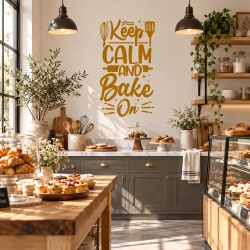Sticker Bucatarie - Keep calm and bake on
