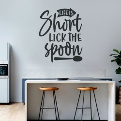 Sticker Bucatarie - Life is short, lick the spoon - Img 3