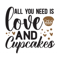 Sticker Bucatarie - Love and cupcakes - Img 2
