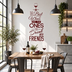 Sticker Bucatarie - The best wines are with friends